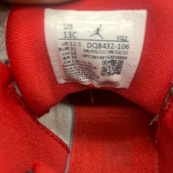 NIKE AIR JORDAN JUMPMAN TWO TREY BASKETBALL (PS) White 13C - Picture 2 of 6